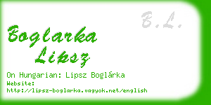 boglarka lipsz business card